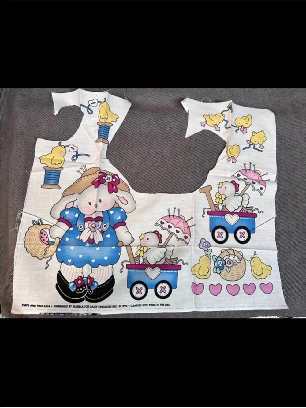 Vintage Daisy Kingdom Fabric Appliqué Bunnies  Rabbits Lot 90s